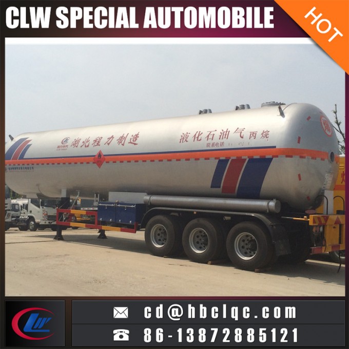 Tri Axles 25ton 60m3 LPG Trailer LPG Transoprtation Trailer 