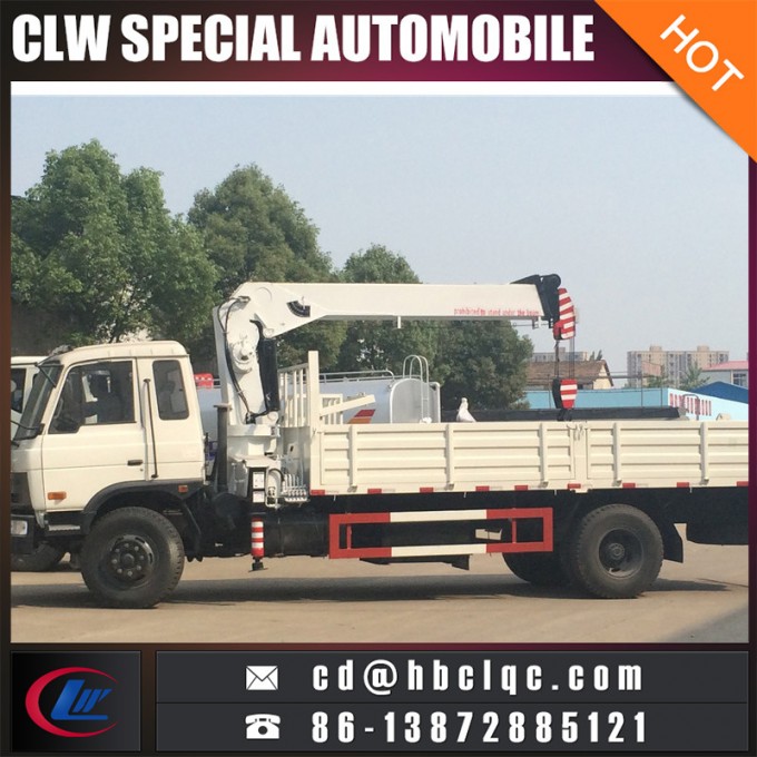 6ton Crane Truck Dongfeng Rhd Lorry Mounted Telescopic Boom Crane 