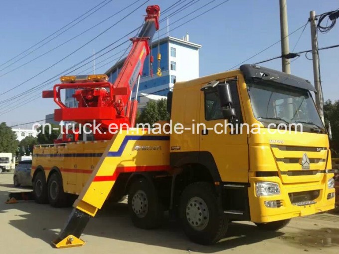 China Good Quality HOWO 8X4 50ton Emergency Wrecker Tow Truck 