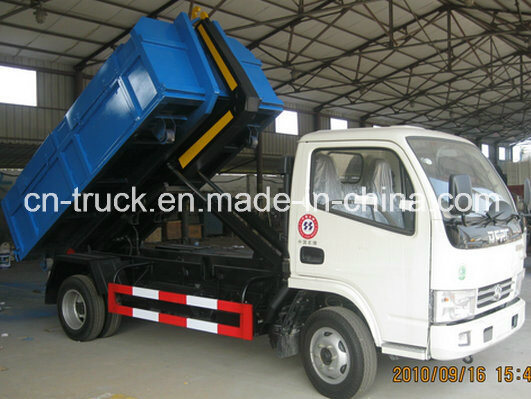 China Hotsales 4cbm 4ton Hook Lift Garbage Truck 