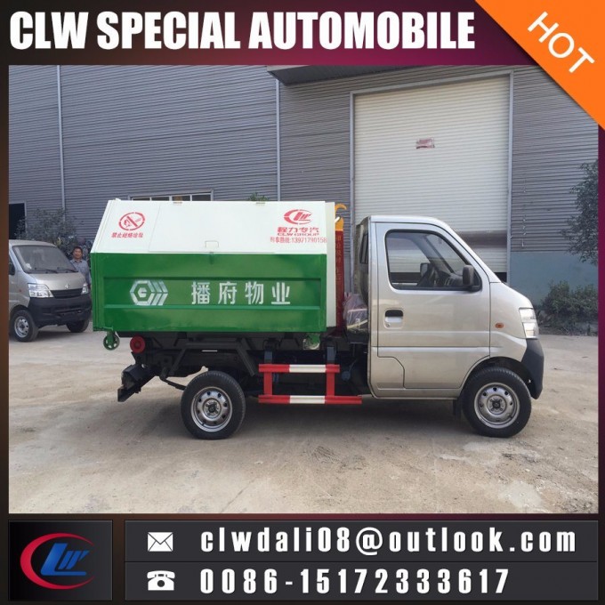 Factory Price Mini Pull-Arm Garbage Truck Rubbish Truck for Sale 