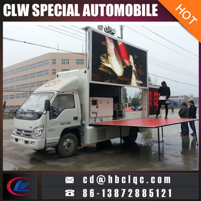 Foton 15cbm Screen Mobile LED Display LED Mobile Stage Truck 