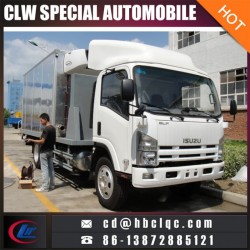 Sales Isuzu 25m3 Stainless Steel Plate Refrigerated Box Van Truck