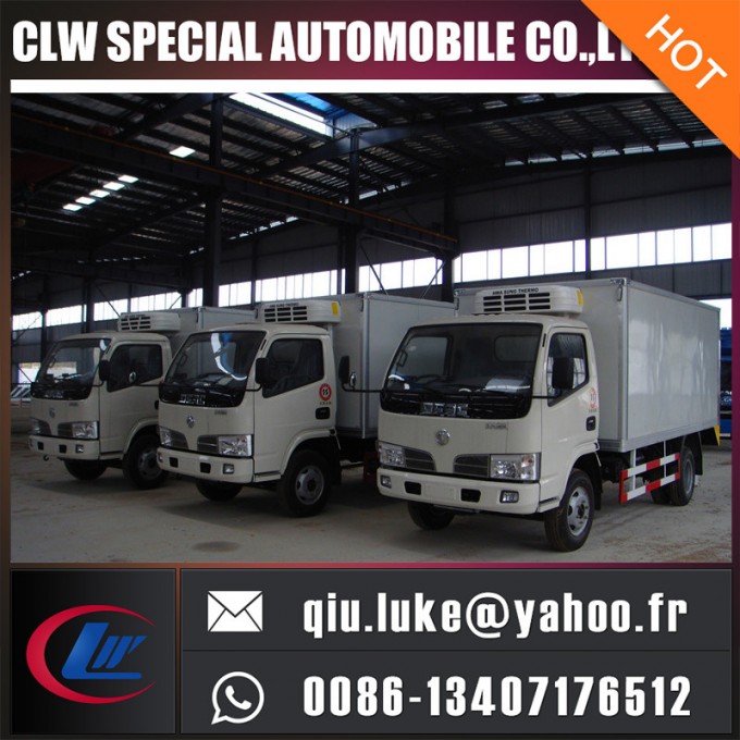 1-5 Ton Fruit Small Van Truck 2ton Refrigeration Truck 4X2 Beer Truck for Sale 