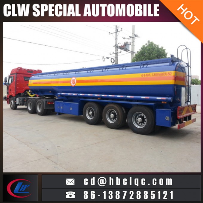 45m3 38mt Tri Axles Oil Tank Semitrailer Fuel Tanker Trailer 