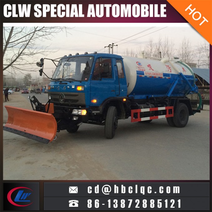 Dongfeng 8m3 10m3 Snow Shovel Sewer Tanker Truck Sewer Suction Truck 