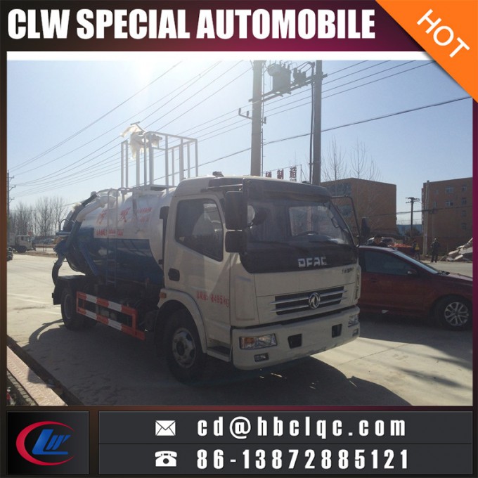 5000L Sewer Suction Vehicle Water Sprinkle Tank Truck 