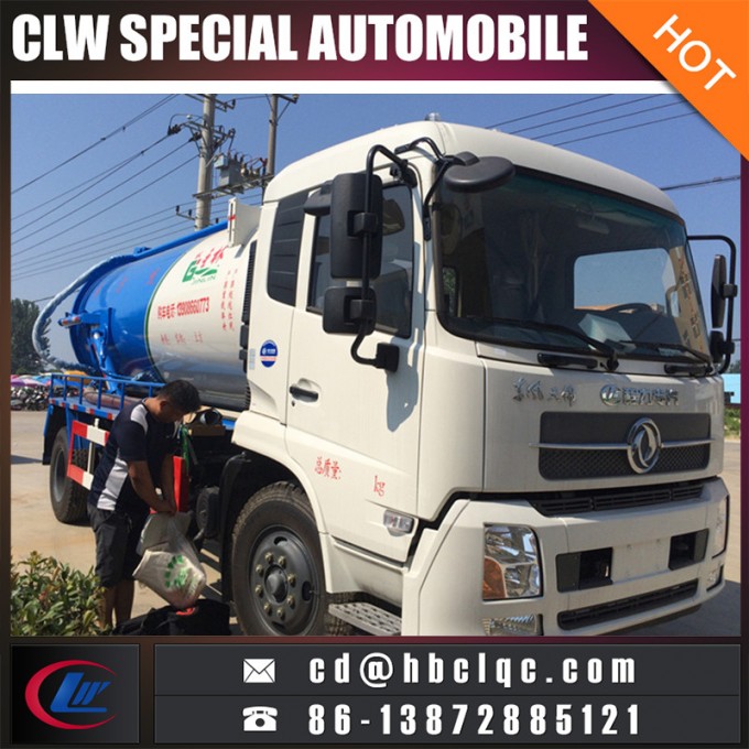 4X2 8000L 10000L Vacuum Tank Vehicle Sewer Sucking Tank Truck 