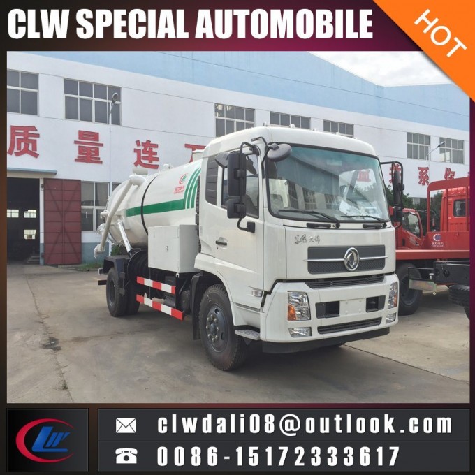 Dongfeng 4*2 9000L Cleaning Sewage and Fecal Suction Truck for Sale 