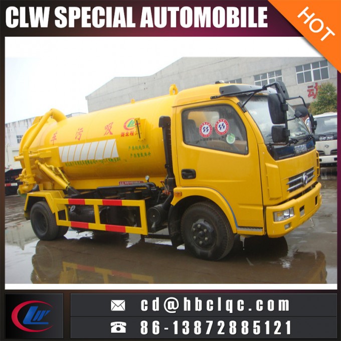 6m3 5ton Vacuum Sewer Tank Vehicle Vacuum Sucking Truck 