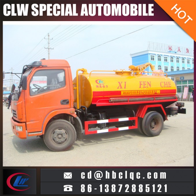 4X2 5m3 6m3 Vacuum Sewage Suction Truck Septic Vehicle 