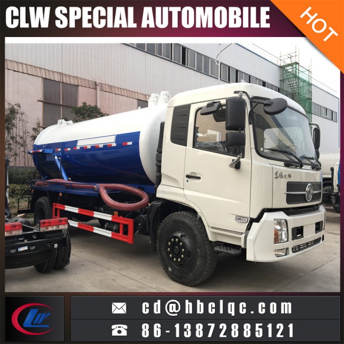 China Good Sales 8m3 10m3 Sewage Vehicle Vacuum Tank 