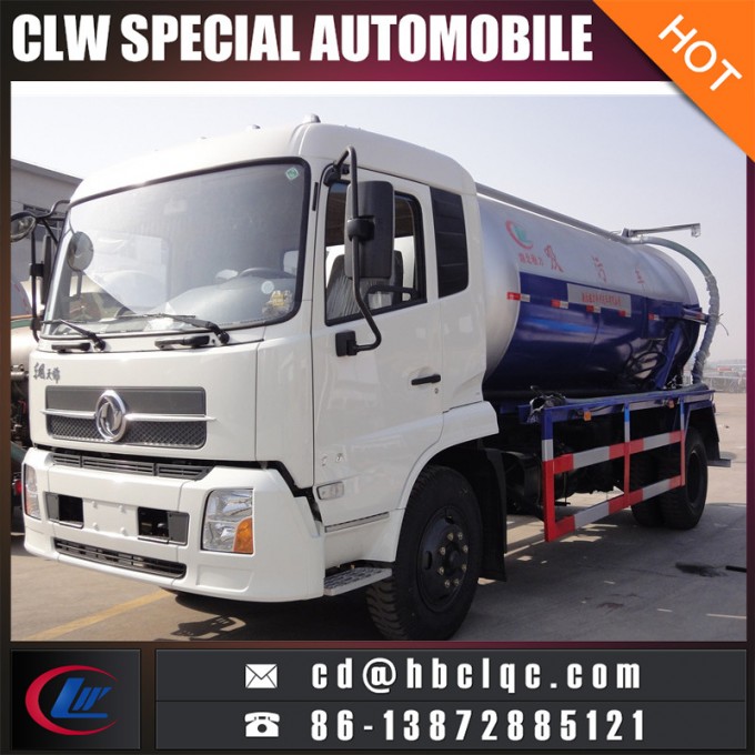 Dongfeng 10t Sewer Sucking Tank Truck Vacuum Tank Vehicle 