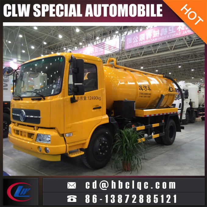 Dongfeng Tianland 8ton 10ton Vacuum Tank Sewer Suction Truck 