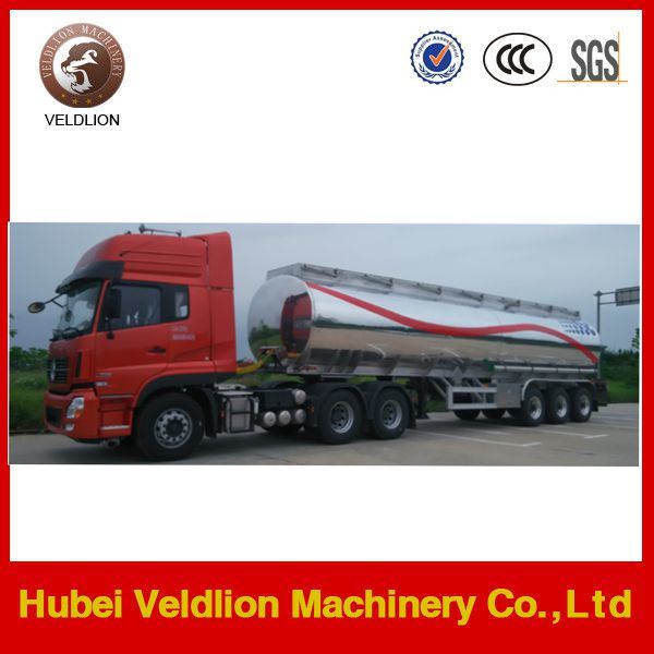 42000 Liters Aluminium Petrol Fuel Tank Semi Trailer Truck 