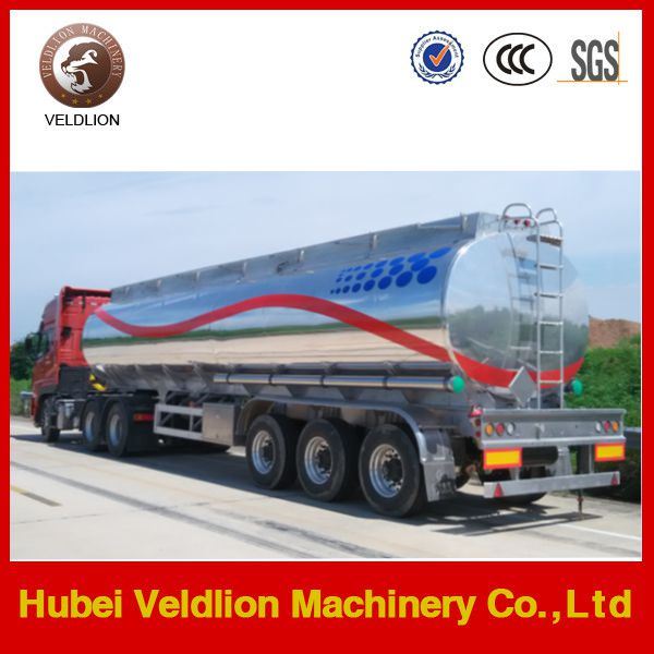 45000L Aluminum Oil Tank Semi Trailer 3 Axle Air Suspension 