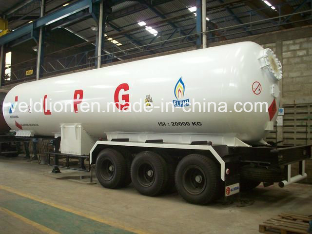 New Design Customized Export Nigeria 59.6m3 LPG Transportation Semi Trailer Truck 