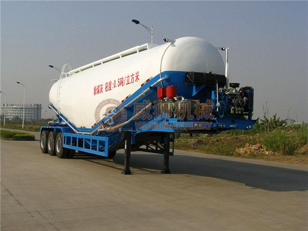 Tri-Axles V-Type Cement Powder Tanker Semi-Trailer with Pump (VL9451) 