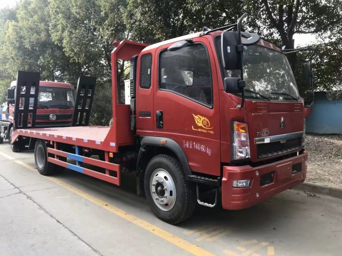 5 Ton Medium Duty Low Bed Truck for Engineering Machine Transport Excavator Carrier Lorry 