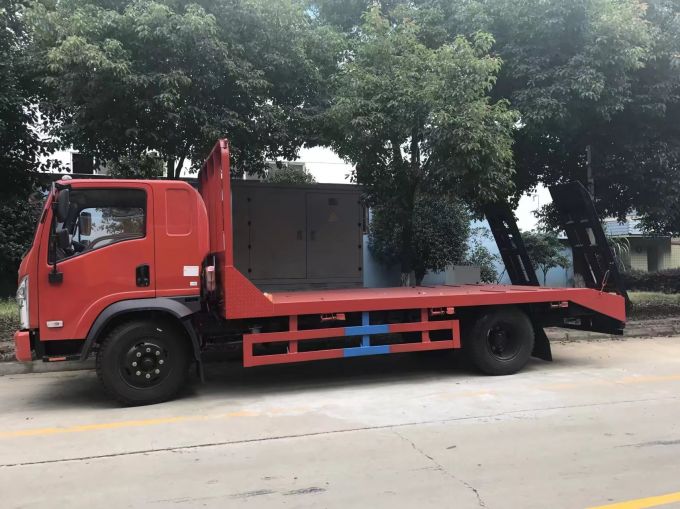 3 Ton Dongfeng Low Bed Loading Excavator Loader Trailer Truck Excavator Transport Truck 