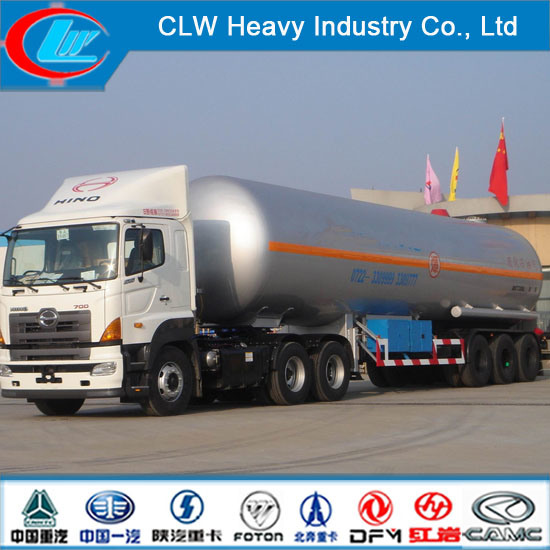 3 Axle 58.5cbm LPG Gas Tank Semi Trailer with Tractor 