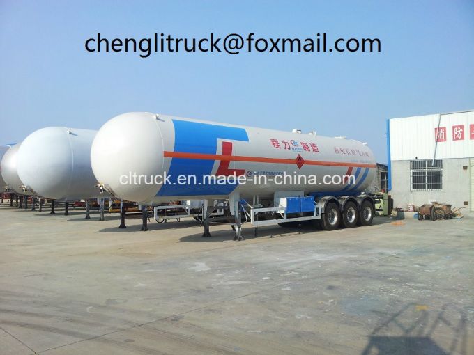 3 Axle 59.6 Cbm LPG Tanker Semi Trailer 