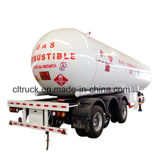 Heavy Duty 3 Axles LPG Semi Truck Trailer for Propane 