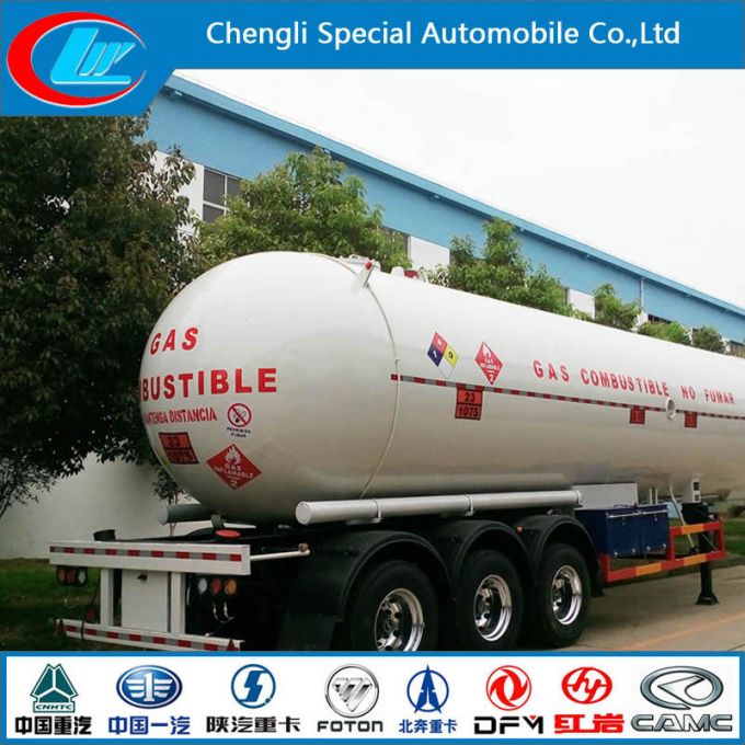 Top Sale in China 3 Axle 59.6cbm LPG Semi-Trailer 