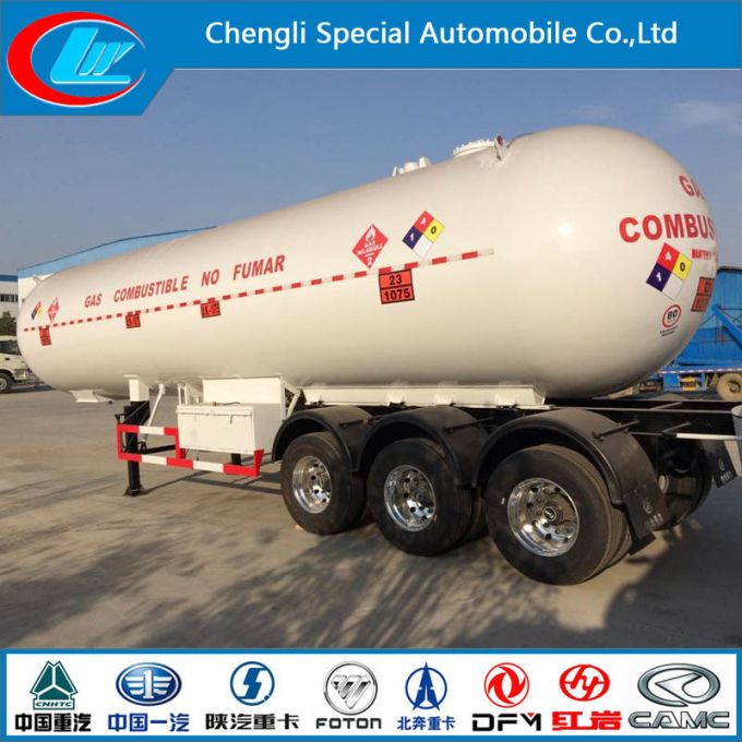 High Pressure Gas Tube Semi Trailer 3 Axle High Quality 100m3 Pressure Vessel LPG Tank Safety LPG Ta 