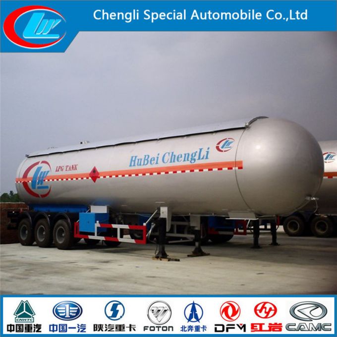 50cbm LPG Storage Tank 3 Axles LPG Tanker Trailer 