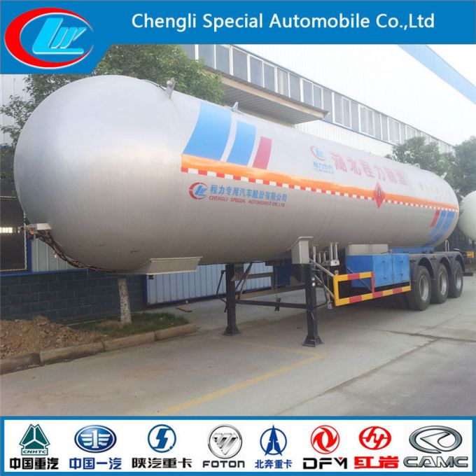 ISO Propane LPG 56cbm 3 Axles LPG Tank Truck Trailer 