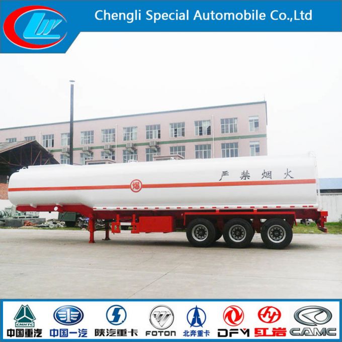 42cbm 45000 Liters BPW Axles Carbon Steel Fuel Oil Tanker Trailer 