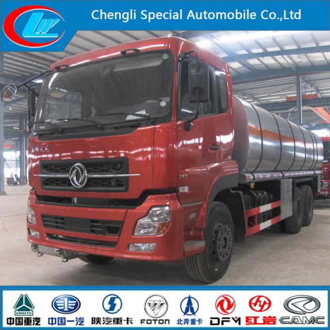 Dongfeng 6*4 Crude Oil Tank Truck 15000-30000 Liter Fuel Tanker Truck 