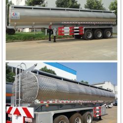 Oversea Exported Tri-Axles Stainless Steel Fuel Tanker Trailer