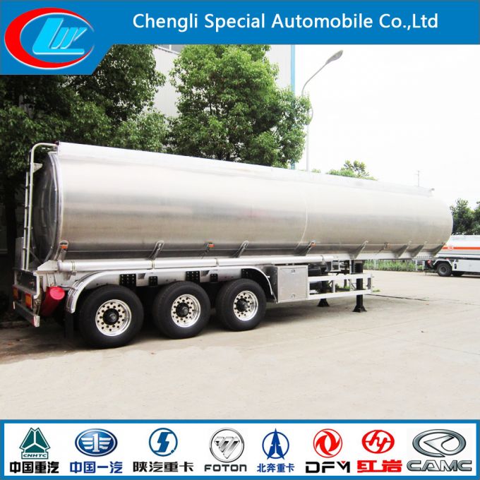 Saso Adr DOT 42000 Liters Aluminum Fuel Tank Semi Trailer 