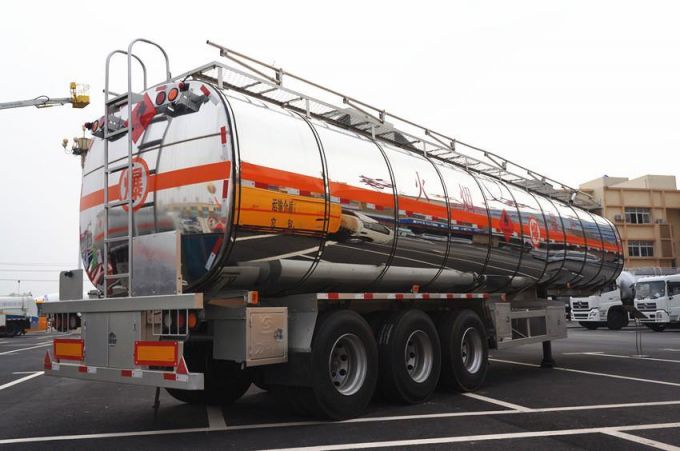  Aluminum Alloy 3 Axle 48cbm Fuel Tanker Semi Trailer 