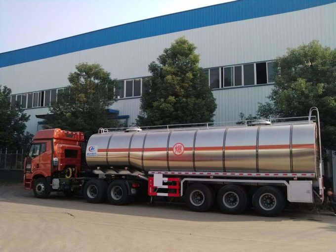 Promotion 35000L-60000L Stainless Steel Petrol Fuel Oil Tanker Semi Trailer 