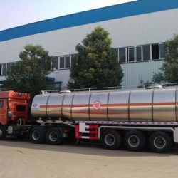 Promotion 35000L-60000L Stainless Steel Petrol Fuel Oil Tanker Semi Trailer