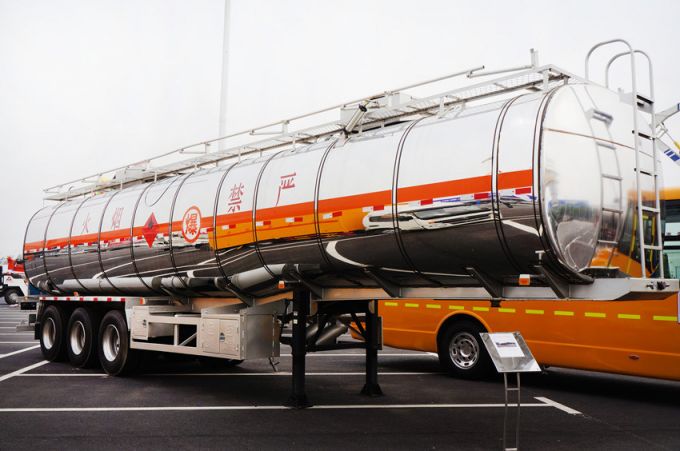 Aluminum Alloy 3 Axle 48cbm Fuel Tanker Trailer 