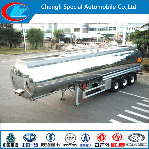 Saso 3 Axles Aluminium Alloy Fuel Tank Trailer 