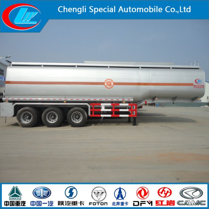 40cbm 3 Axles Stainless Steel Fuel Tank Semi Trailer 