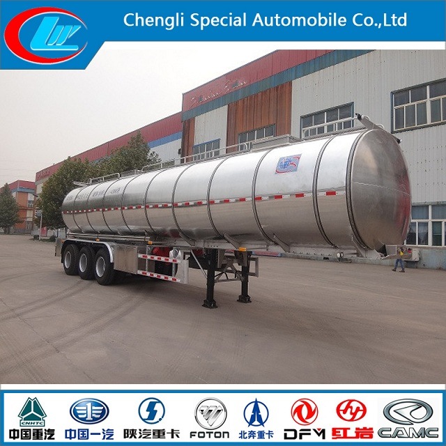 42cbm Aluminum Alloy Material Fuel Tank Semi Trailer for Export 