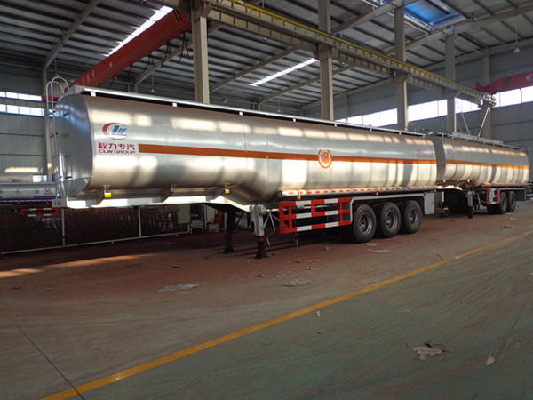 3 Axle 42000L Aluminum Alloy Oil Fuel Tank Semi Trailer 