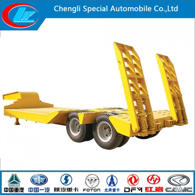 Low Bed 2 Axle 35t Semi Trailer for Hot Sale 