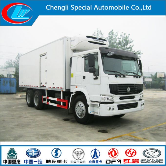 Hot Sale 25t Freezer Truck Cooling Van Truck 6X4 Food Truck 