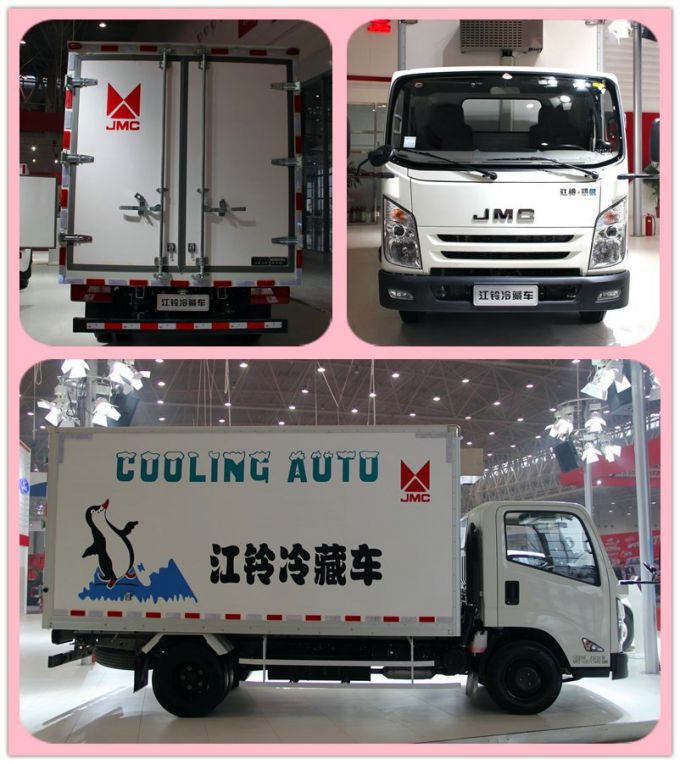 China Make Reefer Container Truck 4X2 Fish Chiller Truck Jmc Frozen Food Refrigerator Truck 