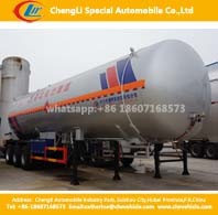 Tri-Axles 56 Cbm LPG Gas Cylinder Pressure Vessel Semi Trailer 