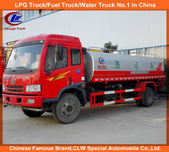 FAW 4X2 Small Water Cart 10000L Water Tank Truck for Road Washing 