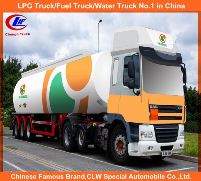 Heavy Duty Tir-Axle 60t Fuel Tank Truck Semi Trailer 