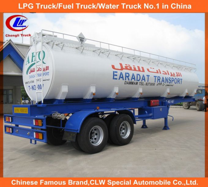 2 Axle 35000liters Stainless Steel Fuel Tank Truck Trailer 